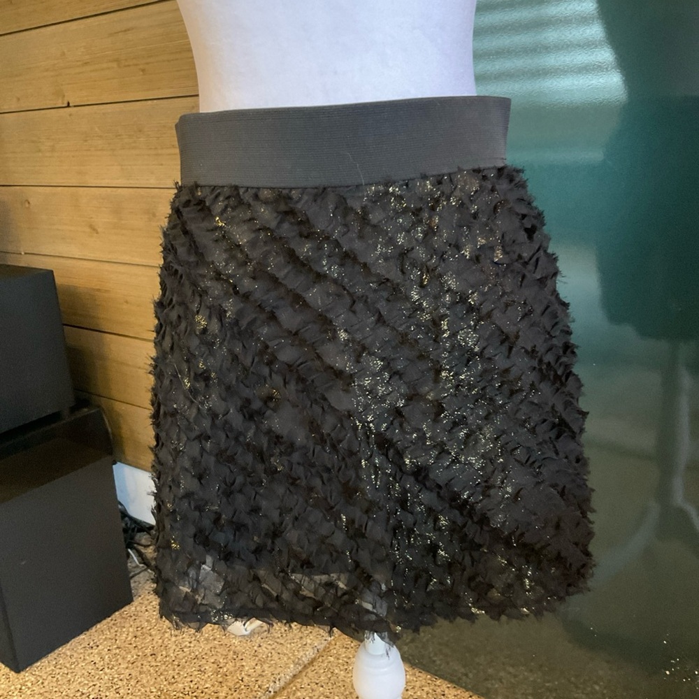 Guess Black Textured Mini Skirt